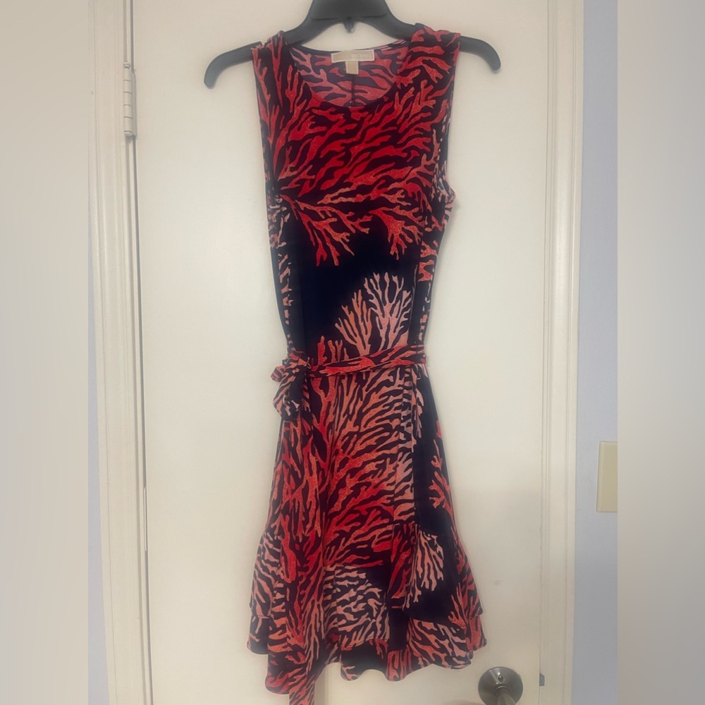 Michael Kors coral print dress - Large